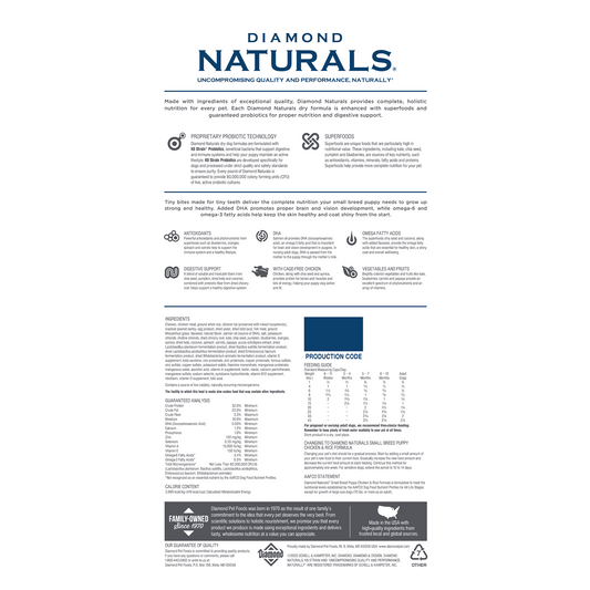 ダイアモンド ナチュラル パピー スモールブリード チキン&ライス